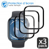 [Pack x3] Protection d'écran en Verre Trempé Dureté 9H pour Apple Watch Series 7/8/9 (45 mm)