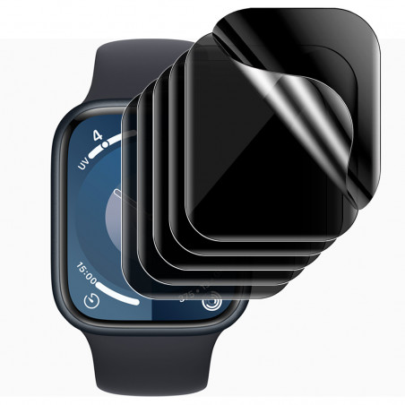 Film de Protection souple Anti-Espion pour Montre Connectée Incurvée Apple Watch Series 9/8/7 41mm (Pack x6)