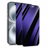 Protection d'écran Anti-Espion (Violet) Compatible pour Smartphone Apple iPhone 16 Pro (Pack x2)