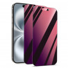Protection d'écran Anti-Espion (Rouge) Compatible pour Smartphone Apple iPhone 15 Pro Max (Pack x2)