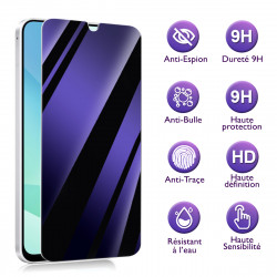 Protection d'écran Anti-Espion (Violet) Compatible pour Smartphone Galaxy A256B (Pack x2)