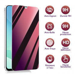 Protection d'écran Anti-Espion (Rouge) Compatible pour Smartphone Galaxy A17 5G (Pack x2)