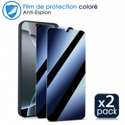 Protection d'écran Anti-Espion (Bleu) Compatible pour Smartphone Redmi Note 14 5G  (Pack x2)