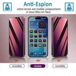 Protection d'écran Anti-Espion (Rouge) Compatible pour Smartphone Xiaomi Poco C75 (Pack x2)