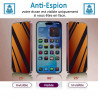 Protection d'écran Anti-Espion (Orange) Compatible pour Smartphone Galaxy A25 5G (Pack x2)