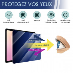 Protection d'écran Anti-Espion (Bleu) Compatible pour Tablette Samsung Galaxy tab S10 Lite (10,9 pouces)