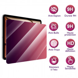 Protection d'écran Anti-Espion (Rouge) Compatible pour Tablette iPad Pro 12.9 Pouces (3e Gén)