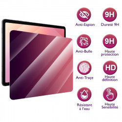 Protection d'écran Anti-Espion (Rouge) Compatible pour Tablette Samsung Galaxy tab A9+ (11 pouces)