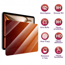 Protection d'écran Anti-Espion (Orange) Compatible pour Tablette iPad Pro 11 Pouces (3e Gén)