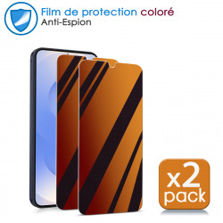 Protection d'écran Anti-Espion (Orange) Compatible pour Smartphone Oukitel C3 2025 (Pack x2)