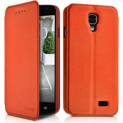 Housse Coque Etui à rabat latéral Fonction Support Couleur Anthracite pour LG L70 + Film de protection