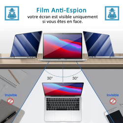 Protection d'écran Anti-Espion (Bleu) Compatible pour Ordinateur Dell Latitude 5450