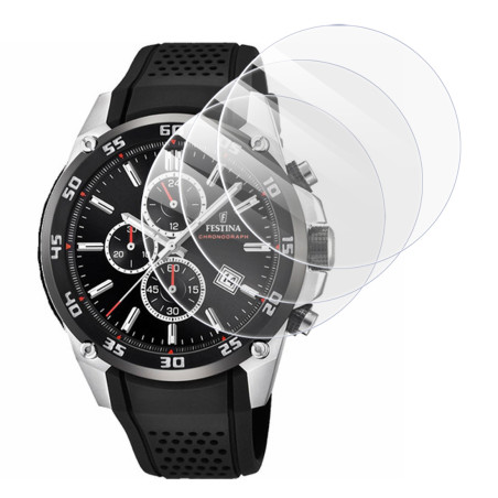 [Pack x3] Protection d'écran en Verre Trempé Dureté 9H pour Montre Connectée Lotus CONNECTED D AZUL Ronde Homme 20000/1