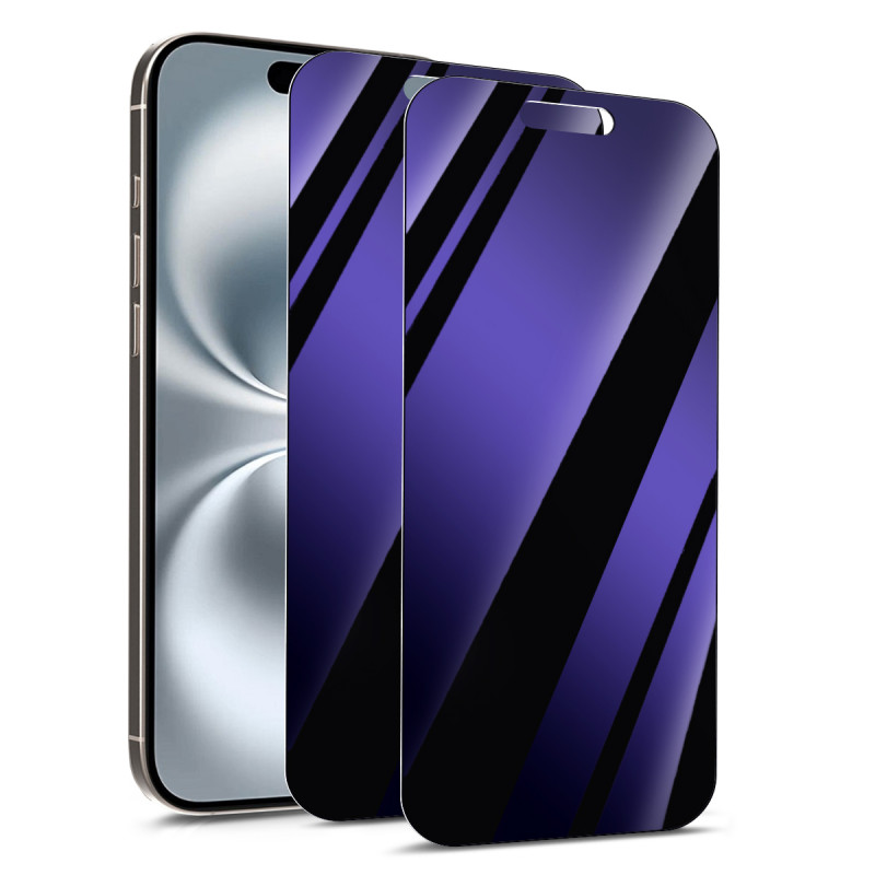 Protection d'écran Anti-Espion (Violet) Compatible pour Smartphone Apple iPhone Air 256 (Pack x2)