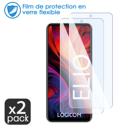 Verre Flexible Dureté 9H pour Smartphone Logicom Elio (Pack x2)