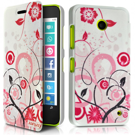 Coque Housse Etui à rabat latéral et porte-carte avec motif HF30 pour Wiko Bloom + Film de protection 