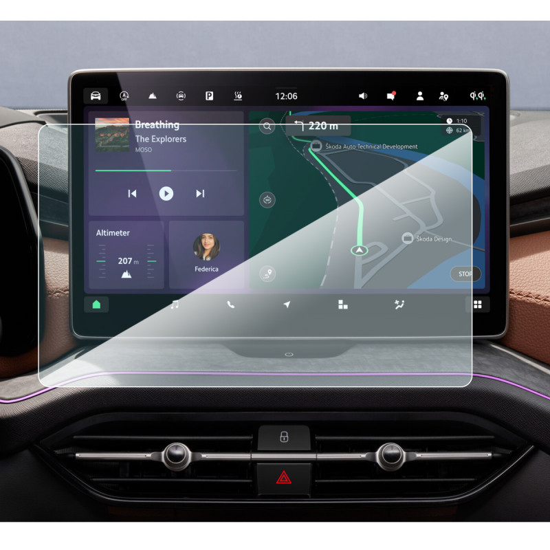 Protection d'écran en Verre Flexible pour Skoda Kodiaq & Superb 2024-2026  Navigation 13 Pouces