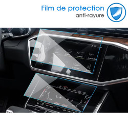 Protection d'écran en Verre Flexible pour Audi A6 2019-2024 A6 A7 Q8 Etron & 2020-2024 Q7 A6 A7 Q8 Etron Q7 (ensemble 2 écrans)