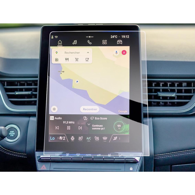Protection d'écran en Verre Flexible pour  Renault Captur 2 Openr Link 2024 2025, écran 10,4 pouces