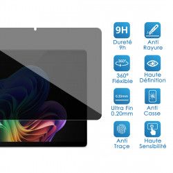 Protection Anti-Espion en Verre Fléxible pour Tablette Microsoft Surface Pro 11 2024/ Pro 9/ Pro 10/8/X 13 pouces