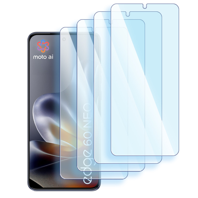 Protection d'écran Anti-Lumière Bleue compatible pour Motorola Edge 60 Neo (Pack x4)