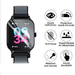 [Pack x6] Film de Protection Écran pour DECATHLON Montre connectée sport GPS Fit100 M (Apple watch Series 10 46mm)