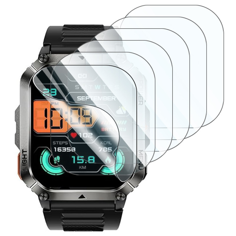 [Pack x6] Film de Protection Écran pour IOWODO Montre Connectée Homme 2025 - 2,01" (Apple Watch Series7/8/9 45mm )