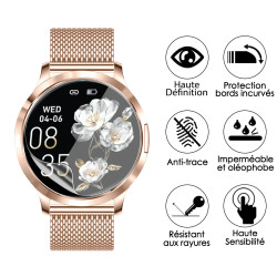 [Pack x6] Film de Protection Écran pour LIGE Montre Connectée Femme Ronde  1.32" (envoyer 37mm)