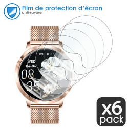 [Pack x6] Film de Protection Écran pour FITFLEX Montre Connectée Femme Ronde  1.32"