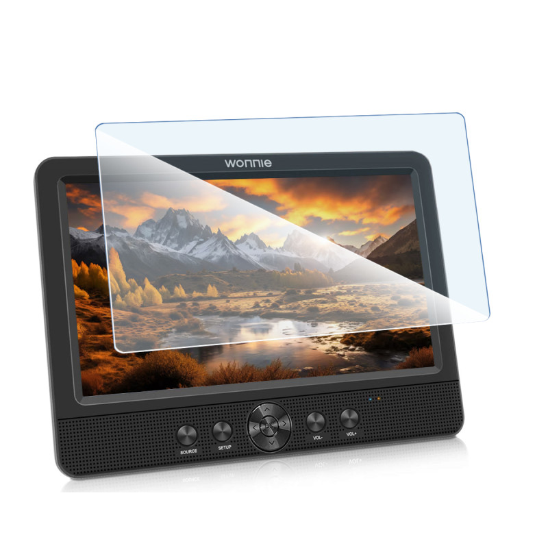 Protection d'Ecran en Verre Flexible pour WONNIE Lecteur DVD Portable Voiture 10,5"