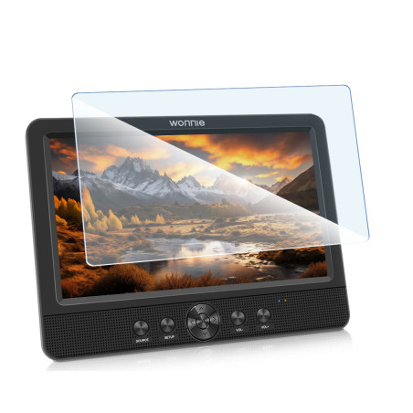 Protection d'Ecran en Verre Flexible pour WONNIE Lecteur DVD Portable Voiture 10,5"