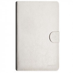 Housse Etui Universel M à Rabat et Support Blanc pour Tablette Tactile 8"