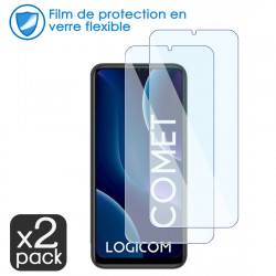 Verre Flexible Dureté 9H pour Smartphone LOGICOM Comet 4G (Pack x2)