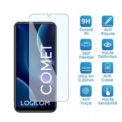 Verre Flexible Dureté 9H pour Smartphone LOGICOM Comet 4G (Pack x2)