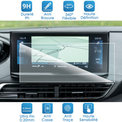 Protection d'écran en Verre Flexible pour Peugeot 208 e-208 2008 e-2008 (GT/GT Line/Premium/Active) 2023-2025 10 pouces