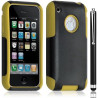 coque pour Apple Iphone 3G / 3GS couleur noir jaune + Film de protection
