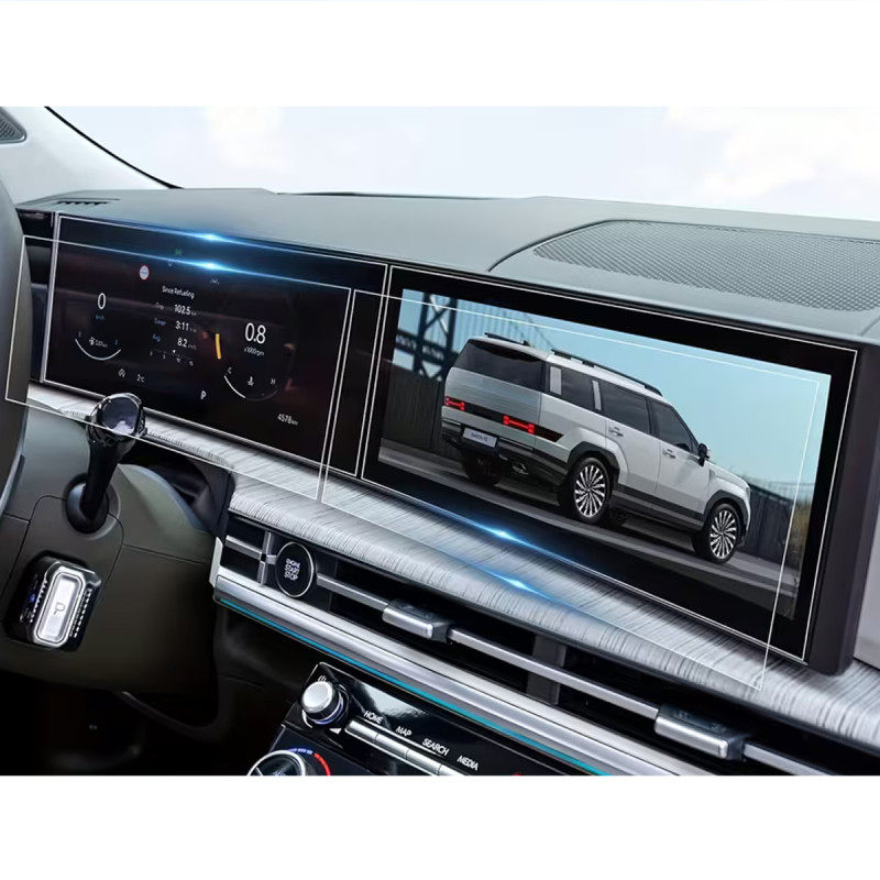 Protection d'écran en Verre Flexible pour HYUNDAI Santa Fe 2024  (Ensemble deux écrans 12,3 pouces)