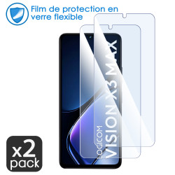 Verre Flexible Dureté 9H pour Smartphone  LOGICOM Vision X3 Max Pro (Pack x2)