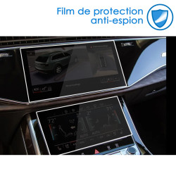 Protection Anti-Espion en Verre Flexible pour AUDI Q7 Q8  2020-2025 (Pack 2 écrans 10,1 et 8,6 pouces)