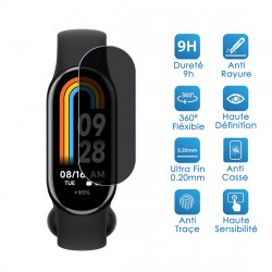 Protection Anti-Espion en Verre Flexible pour Montre Xiaomi Mi Band 8 / Mi Band 9 / Mi Band 10 (Pack x4)