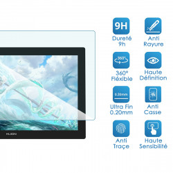 Protection en Verre Flexible pour Tablette Graphique Kamvas 22 (Gen 3)  Écran 21,5 pouces